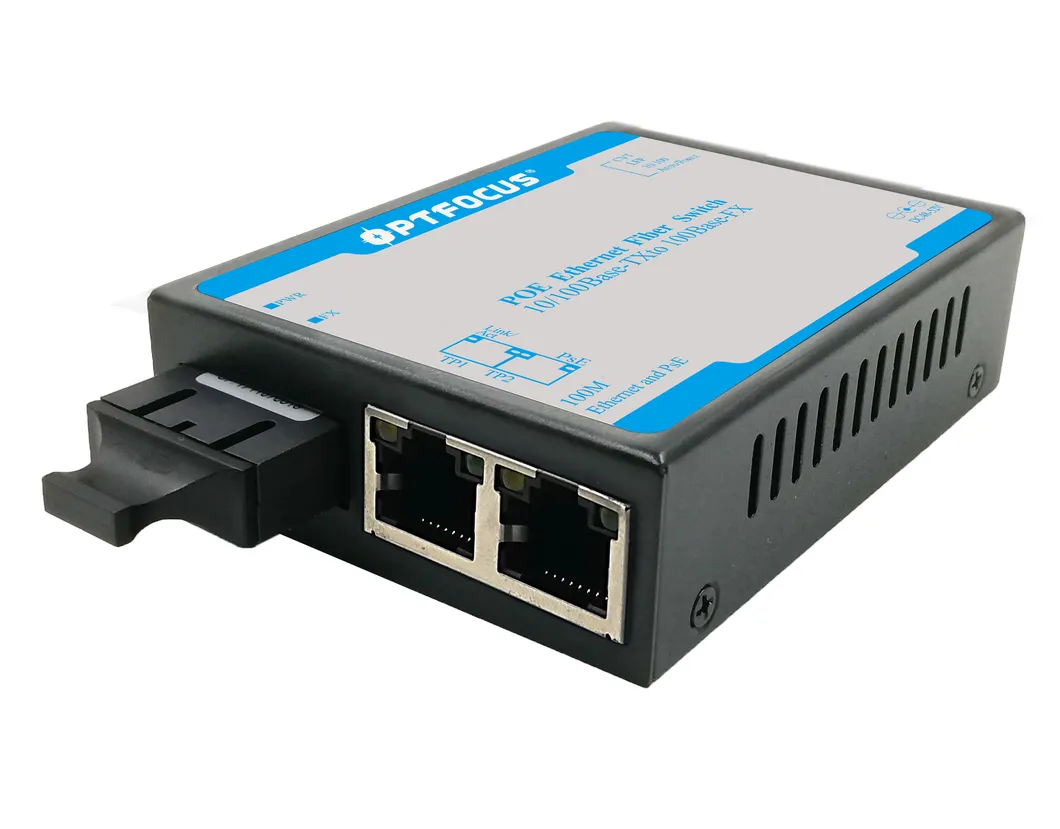 Mini Size 3 Ports 10m/100m Fiber Switch with Data Transmission Long Distance of 20 Km