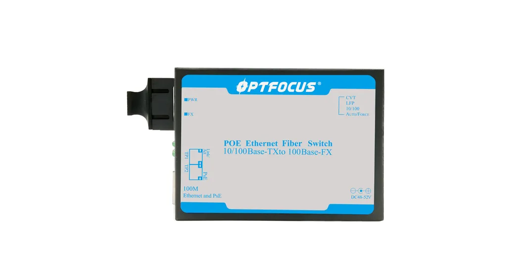 Mini Size 3 Ports 10m/100m Fiber Switch with Data Transmission Long Distance of 20 Km