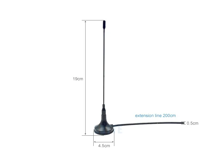 Mircomu Tx433-XP-200 433MHz Sucker Antenna 433 High Gain Long Range Antenna Omni Indoor Outdoor Antenna