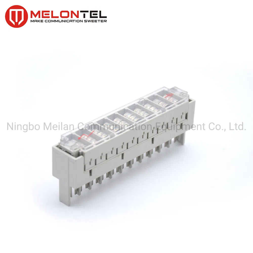 Mt-2113 3 Pole Krone Module Fuse Strip Overvoltage Arrester Protection Magazine for Krone Module