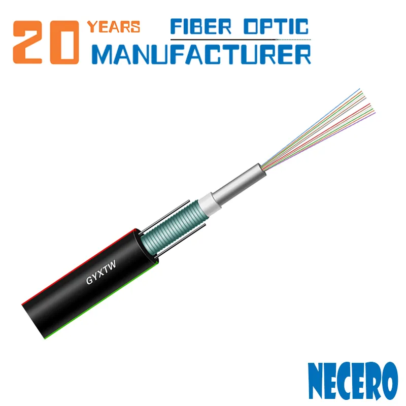 OEM 12 Cores 9/125 Um Outdoor (Armored) Fiber Optic Cable Fire Retardant