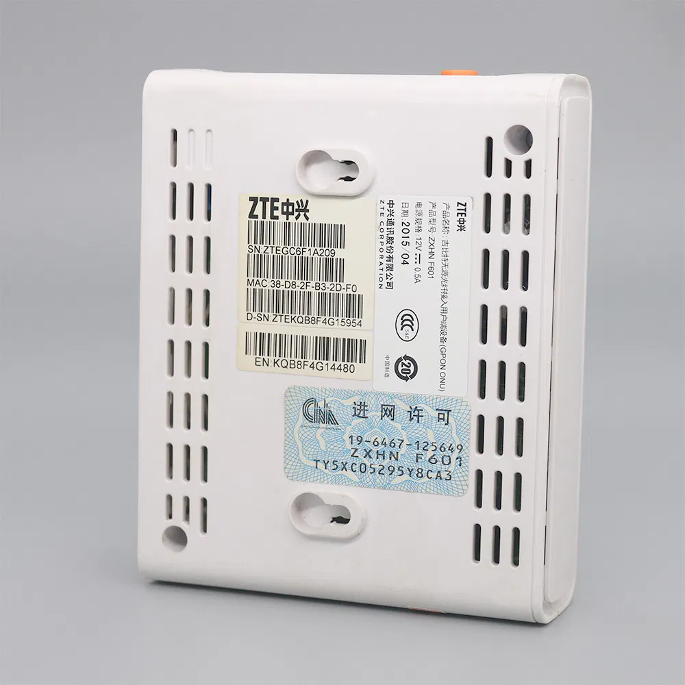 Original New Zte Zxa10 F601 Gpon Terminal Ont FTTH Ftto Gpon ONU with 1ge Ethernet Port