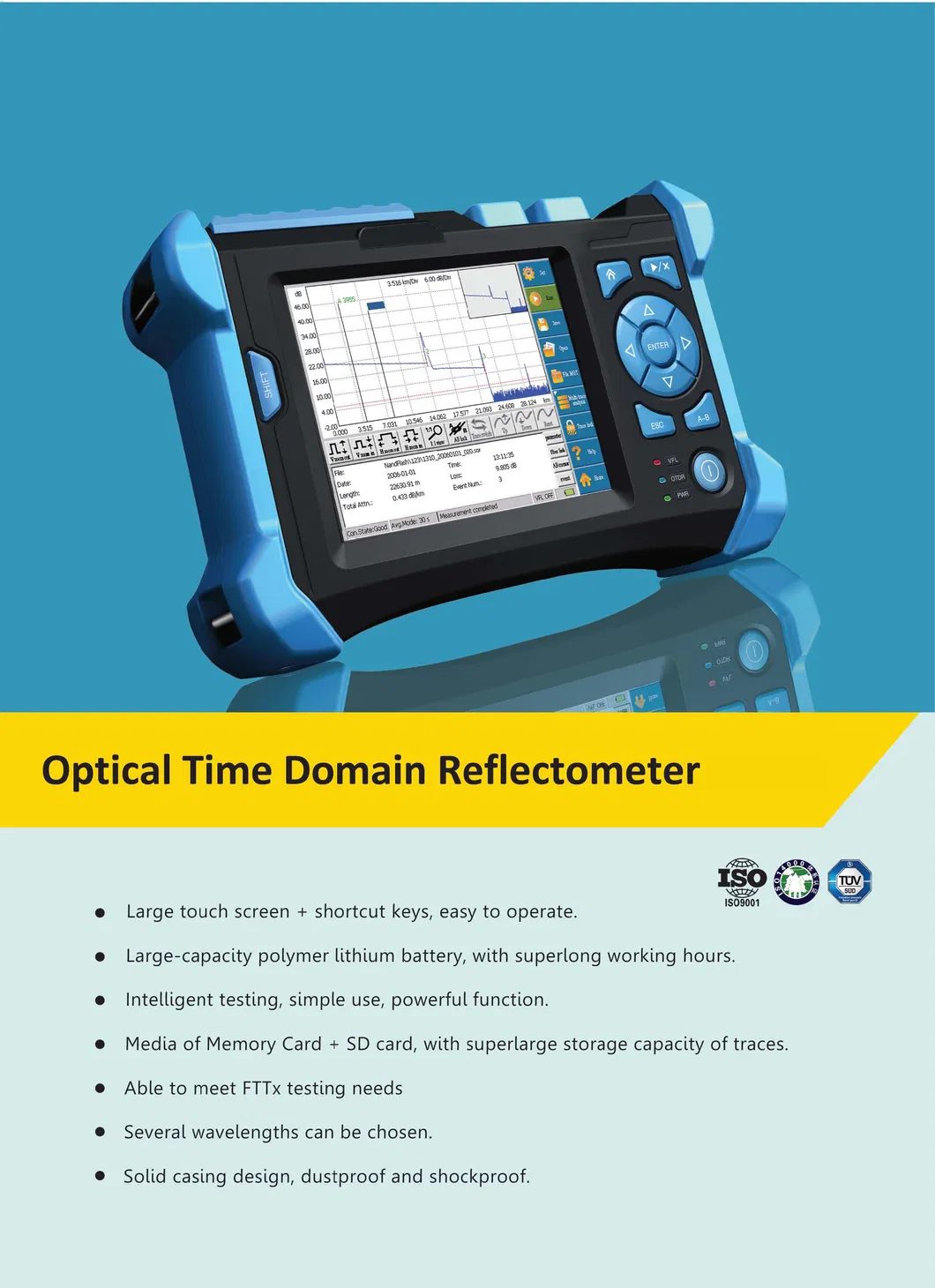 OTDR 1310/1490/ 1550 Nm for Optical Fiber Exfo OTDR