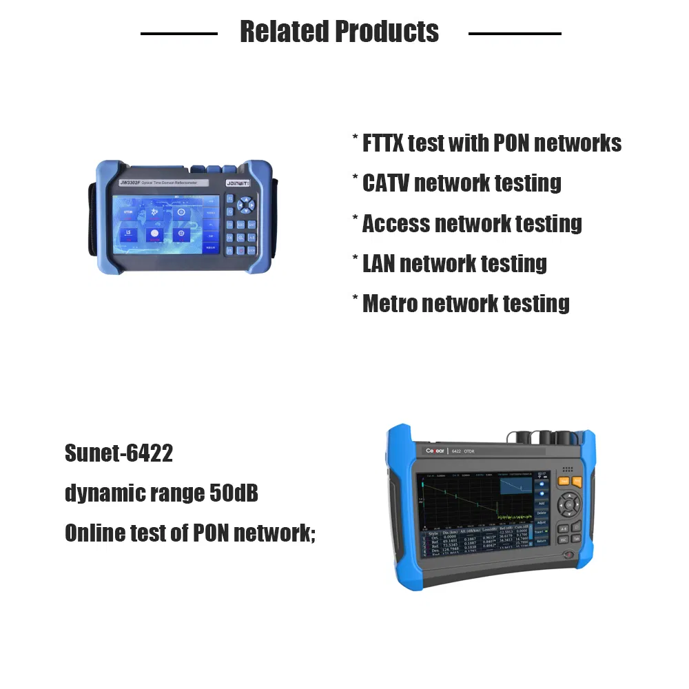 Quickly Shipment Multifunction Sm OTDR 1310/1550 35/33dB Built of Sunet 5600