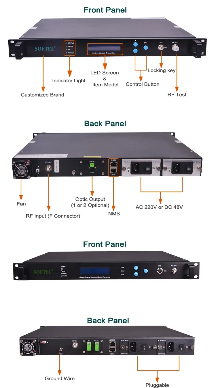 RF Optical Transmitter Fiber Transmitter AGC 1310 1550 Optical Transmitter