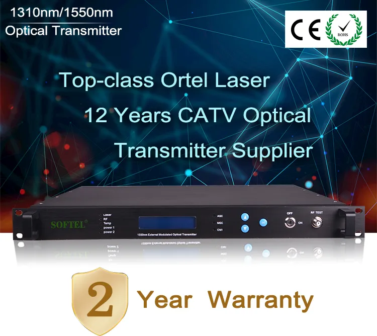 RF Optical Transmitter Fiber Transmitter AGC 1310 1550 Optical Transmitter