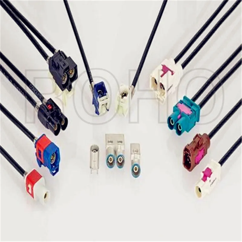 Right Angle Blue/Red/Pink/Gree Fakra RF Coaxial Connector for PCB Mount