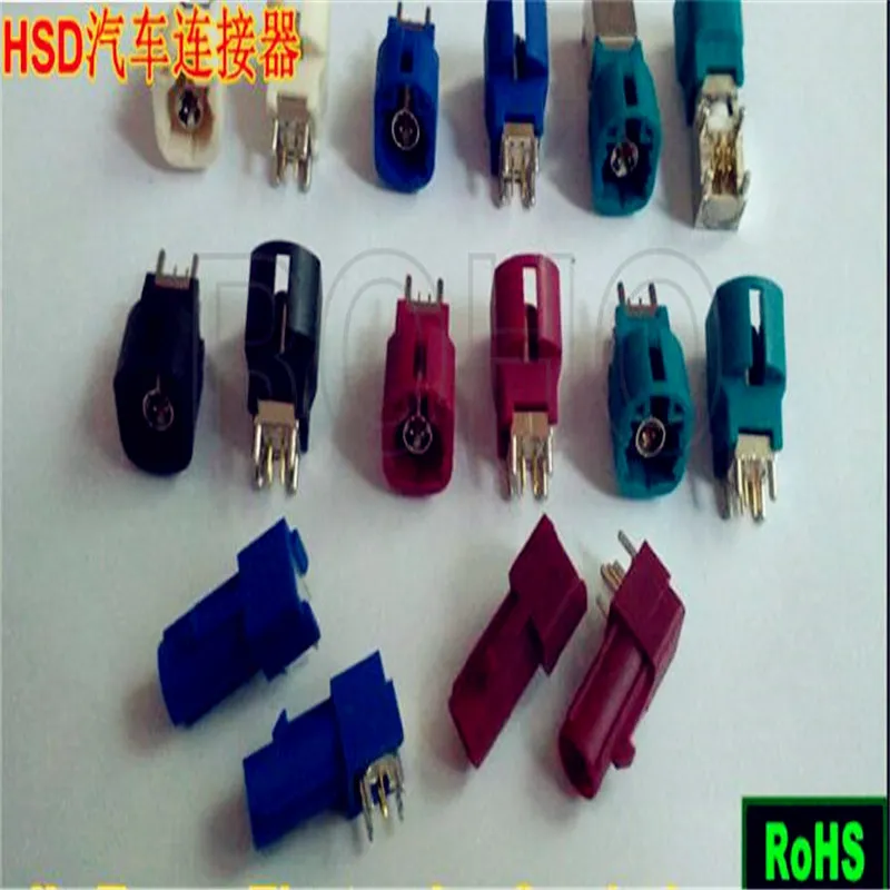 Right Angle Blue/Red/Pink/Gree Fakra RF Coaxial Connector for PCB Mount