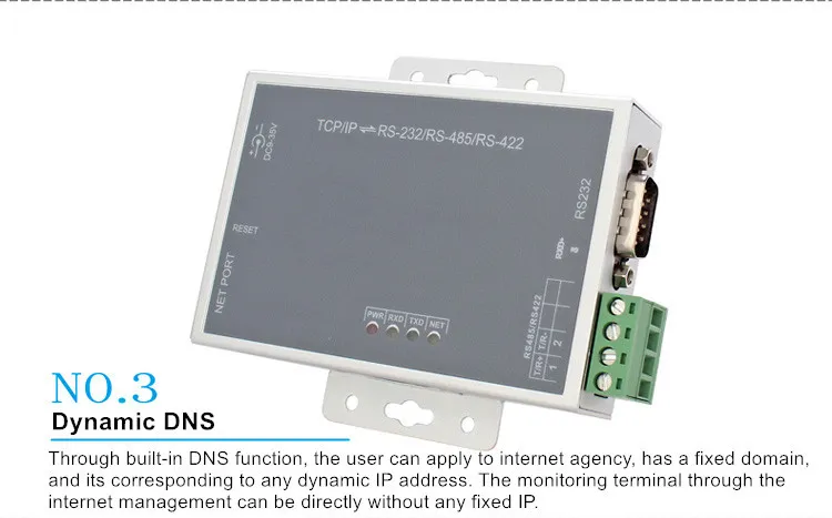 Serial Port RS232 RS485 RS422 to Ethernet Server Converter Conversion Support TCP/IP/Telnet/Modbus Protocol