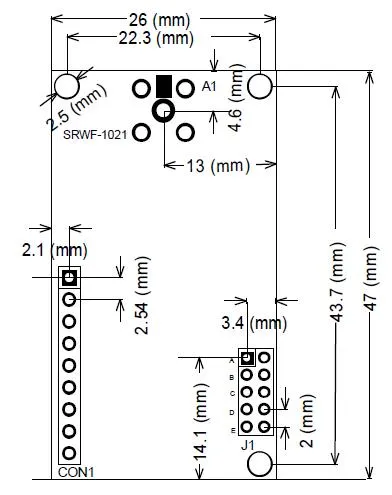 Srwf-1021 Wireless RF Module 433/470/868/915MHz Data Module