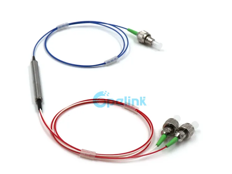 ST/PC Low Pdl 3 Ports Optical Circulator for Optical EDFA, Steel Tube Pigtail 0.9mm