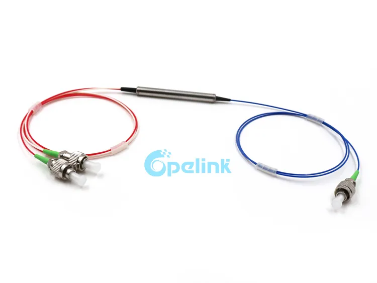 ST/PC Low Pdl 3 Ports Optical Circulator for Optical EDFA, Steel Tube Pigtail 0.9mm