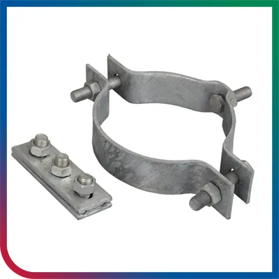 Strengthening Hoop Galvanized Pole Clamp Galvanized Steel Anchor Ear