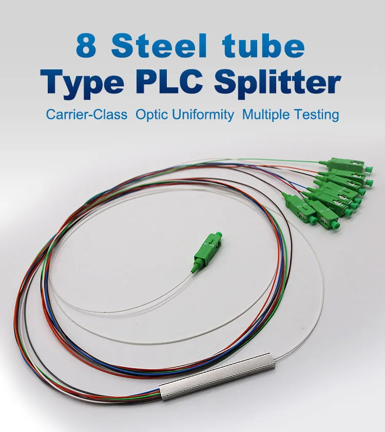 Telecommunication 1X8 Blockless PLC Splitter