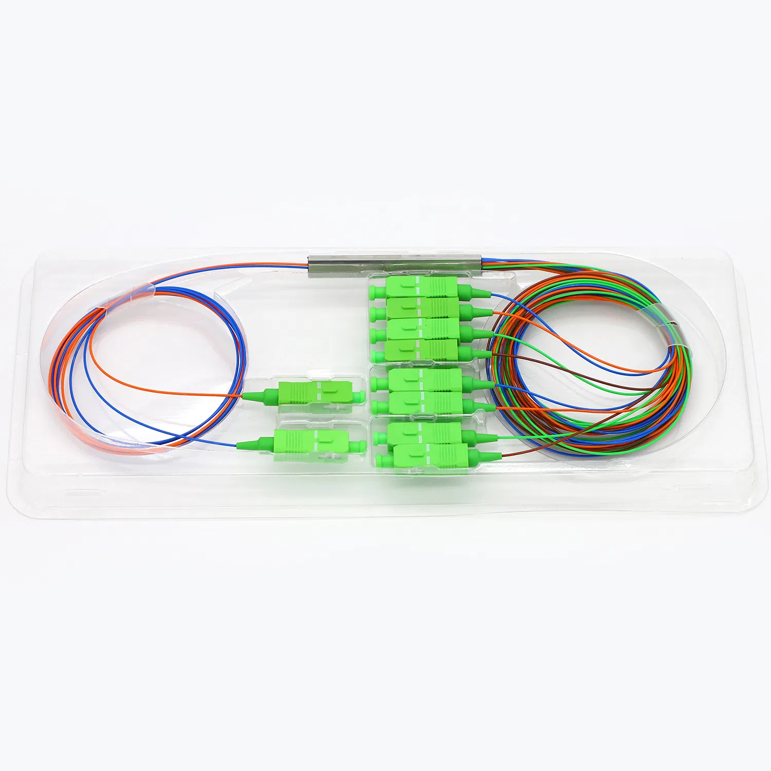 Wholesale 1*N 2*N Steel Tube Mini Type G657A 0.9mm Fiber Optic PLC Splitter